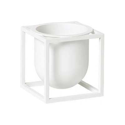 Audo Кашпа Kubus на стойка 10 см бяла (71070-000574)