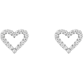 Daniel Wellington Trblietavé oceľové náušnice Srdce s kubickými zirkónmi Mirelle DW00401610