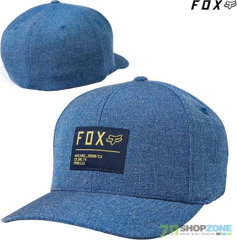 Fox Non Stop Flexfit Cap, Royal Blue, Größe S-M, Militärischer Stil Mit Camo-Optik