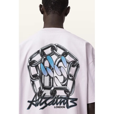 AllSaints тениска basic мъжка с добавен лен AFFIX (M040PE)