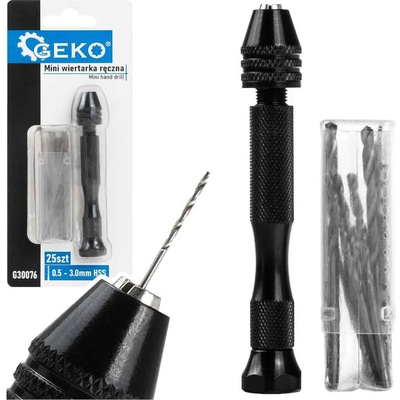 Ručná vŕtačka pre MINI vrtáky 0,5-3 mm, GEKO