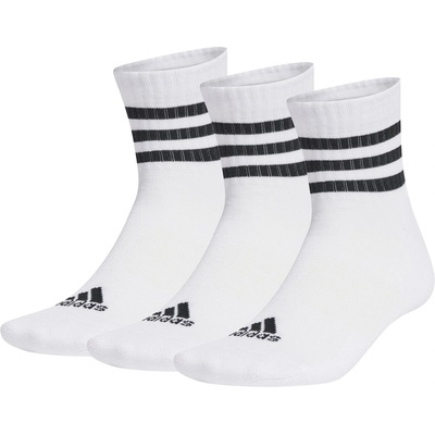 adidas Дамски чорапи Adidas 3-Stripes Cushioned Sportswear Socks 3 Pairs Womens - White/Black