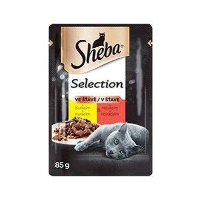 Sheba Selection in Sauce kuře a hovězí 85 g – Zboží Mobilmania