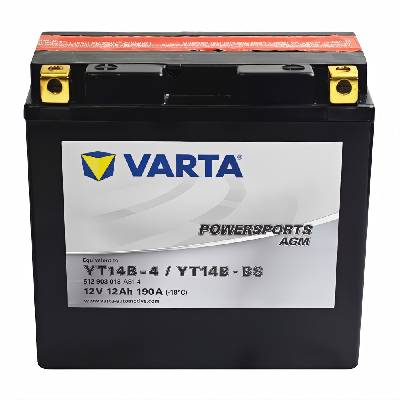 VARTA Powersports AGM 12V 12Ah left+ YT14B-4/YT14B-BS 512903013A514