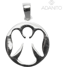 Adanito BRP1134S Zlatý prívesok anjel z bieleho zlata