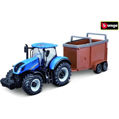 Bburago New Holland T7000 Tractor with HorseTrailer 1:32