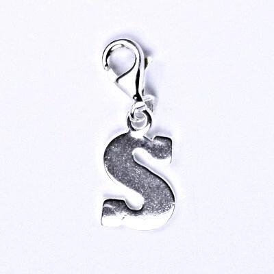 Čištín Stříbrný přívěšek písmenko S na karabince, P 904