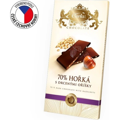 Carla hořká 70% s lískovými ořechy 80 g