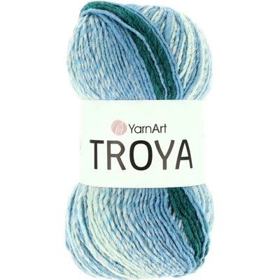 YarnArt Troya 2117 modrá s tyrkysovou
