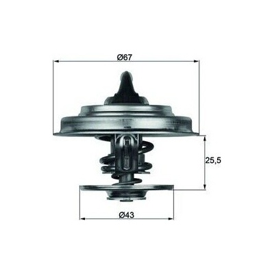 Termostat, chladivo MAHLE TX 18 75D