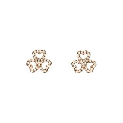 Infinitysilver stříbrné pozlacené náušnice trojlístky A4369015E