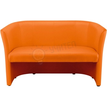 Полша Двуместен клубен диван, оранжев