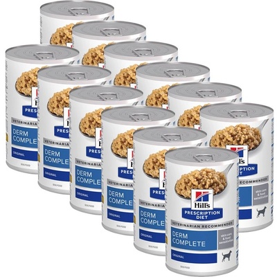 Hill's Hill s Prescription Diet Derm Complete Алергия и грижа за кожата за кучета 12 x 370 г