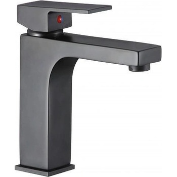 Inter Ceramic Стоящ смесител за умивалник " ЯСМИНА BLACK" ICF 1008866MB, месинг, графитено черен, 17.5x16см (1008866MB)