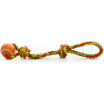 JK ANIMALS Bavlnené preťahovadlo s tenisákom bavlnené preťahovadlo pre psov 43 cm