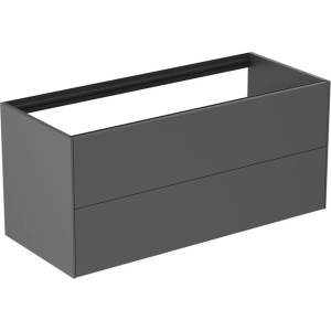 Ideal Standard Atelier Conca стенен шкаф за монтаж в антрацит мат с 2 чекмеджета 120 см (T3945Y2)