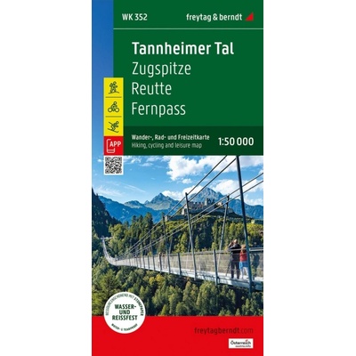 Údolí Tannheimer 1:50 000 / mapa pro turistiku, cyklistiku a volný čas