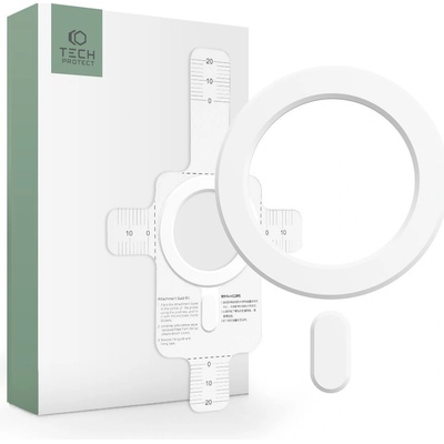 Tech-Protect Magnetická nálepka pro MagSafe nabíjení - Tech-Protect, Magmat Magnetic Ring White – Zboží Živě