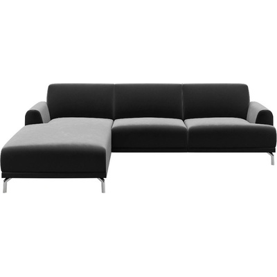 Mesonica Тъмно сив ъглов диван от кадифе , ляв ъгъл Puzo - MESONICA (Mesonica-Puzo-38A-4L)