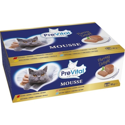 PreVital konzerva ryby & mäso pre mačky 12 x 85 g