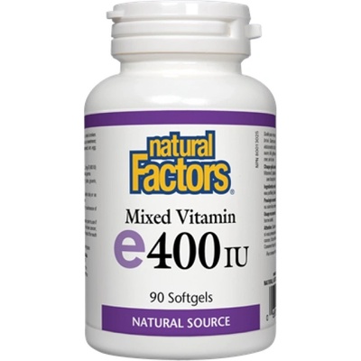 Natural Factors Vitamin E 400 IU · Natural Source 268 mg [90 Гел капсули]
