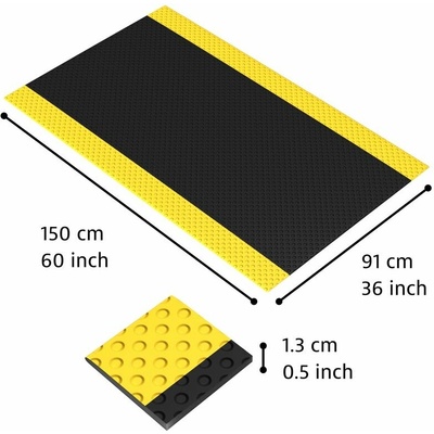 Notrax 417 Bubble Sof-Tred Protiúnavová rohož s vrstvou Dyna-Shield a bublinovým vzorom čierna / žltá 60 x 91 cm