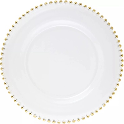 LE COQ Helios Tanier plytký 270 mm zlatý perlový okraj 6 ks