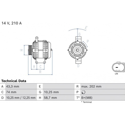 generátor BOSCH 0 986 086 040