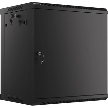 Lanberg rack cabinet 19 wall-mount 12U/600x450 for self-assembly with metal door black (flat pack) (WF01-6412-00B)