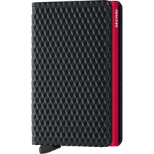 Secrid kožená na karty Slimwallet Cubic Black Red s červeným puzdrom čierna