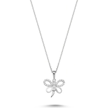Olivie Strieborný náhrdelník motýľ 5554