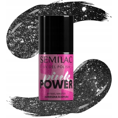 Semilac hybridní lak na nehty A705 Black Opal 7ml