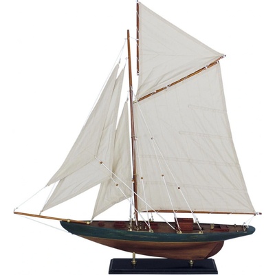 SEA Club Plachetnice, dřevo s látkovými plachtami, trup ve staré úpravě, D: 75cm, V: 82cm 5114