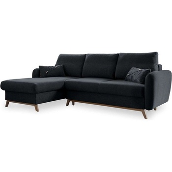 Miuform Тъмно сив ъглов разтегателен диван, ляв ъгъл Scandic Lagom - Miuform (SCANDIC Lagom LCL-2QBKR MAS418)