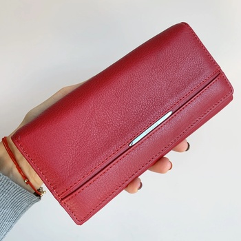 Image 1 of Естествена кожа Портмоне Червено - Модел 407-11