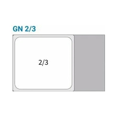 Gastronádoba nerezová GN 2/3 s držadlami 65 mm, 5,8 l 100012518