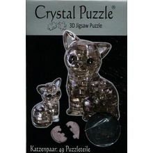 HCM Kinzel 3D Crystal puzzle Kočka s koťátkem 49 ks