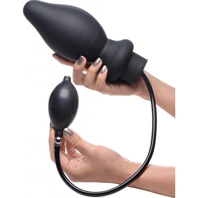 Master Series Ass-Pand Large Inflatable Silicone Anal Plug Black