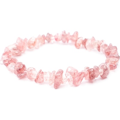 Milujeme Kameny křemen jahodový náramek sekánek NS