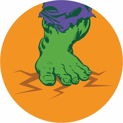Komar Samolepicí vliesová fototapeta Dot Avengers Hulks Foot Pop Art pr. 125 cm
