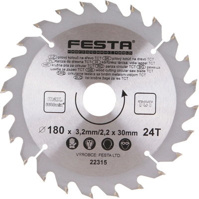 Festa Pilový kotouč TCT 180 x 30 x 3,2/2,2 mm 24 zubů 22315