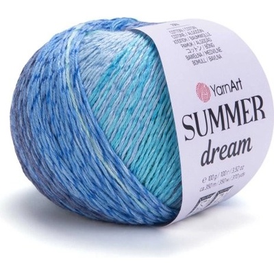 YarnArt Příze Summer dream 4304 modro-zelený melír