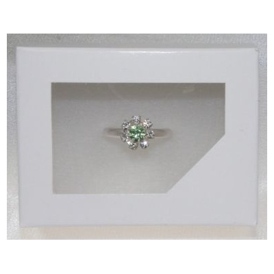 Prsteny dárkově 5810-0001+E21 MS01 Světle zelená krystal