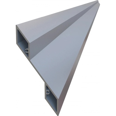 Hlíníkový profil o síle 1,6 mm na plotovou výplň 115,2x24,4x6000 mm