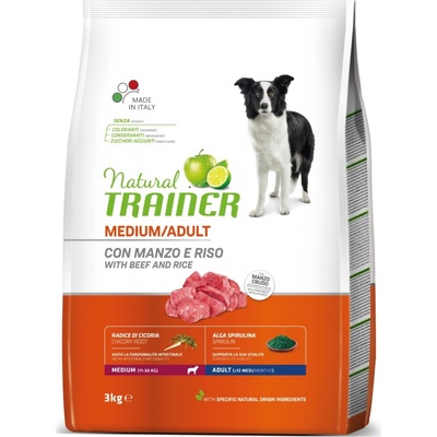 Trainer Natural Medium Adult Hovězí a rýže 3 kg