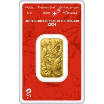 Argor-Heraeus "Dragon" zlatá tehla 10 g