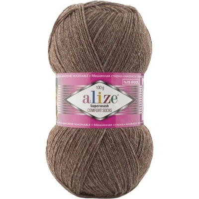 Alize Příze Superwash Comfort - 240 hnědá melange