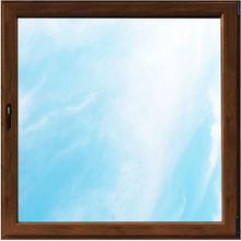 Solid Elements Standard Plastové okno OS 1, P, 120 × 120 cm, dvojsklo, 4 komory, pravé, dub zlatý, W2VNBCZTK2.0016