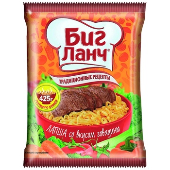 Image 1 of БИГ ЛАНЧ ИНСТАНТНИ СПАГЕТИ БИГ ЛАНЧ ГОВЕЖДО 75ГР ПАКЕТ