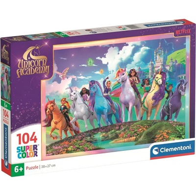 Clementoni Детски пъзел Clementoni от 104 части - Академия за еднорози (вариант 1) (25091)